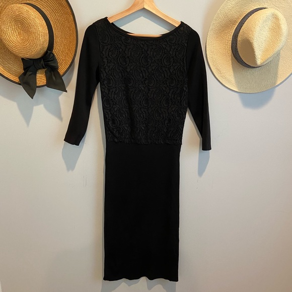 ZARA Midi Black Dress (M) - Picture 1 of 4